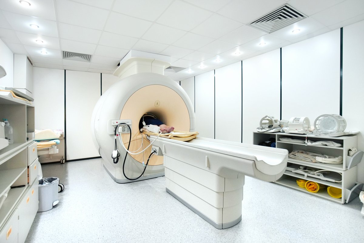 MRI scanner at a hospital.
