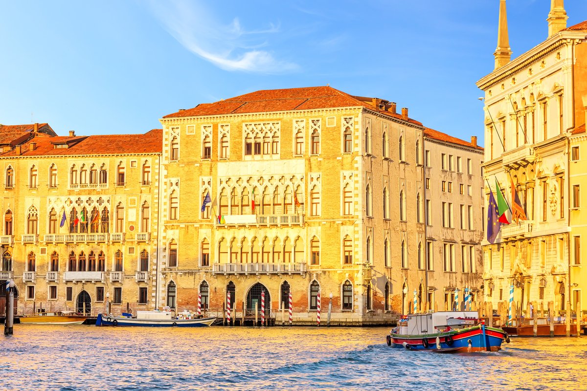 Ca’ Foscari University of Venice and Palazzo Balbi in Grand Canal