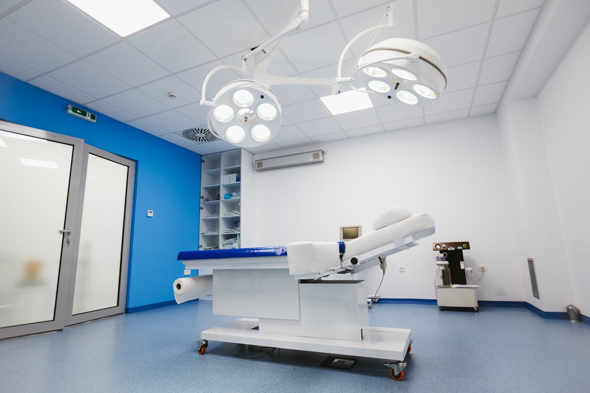 Interior of operating room in modern clinic