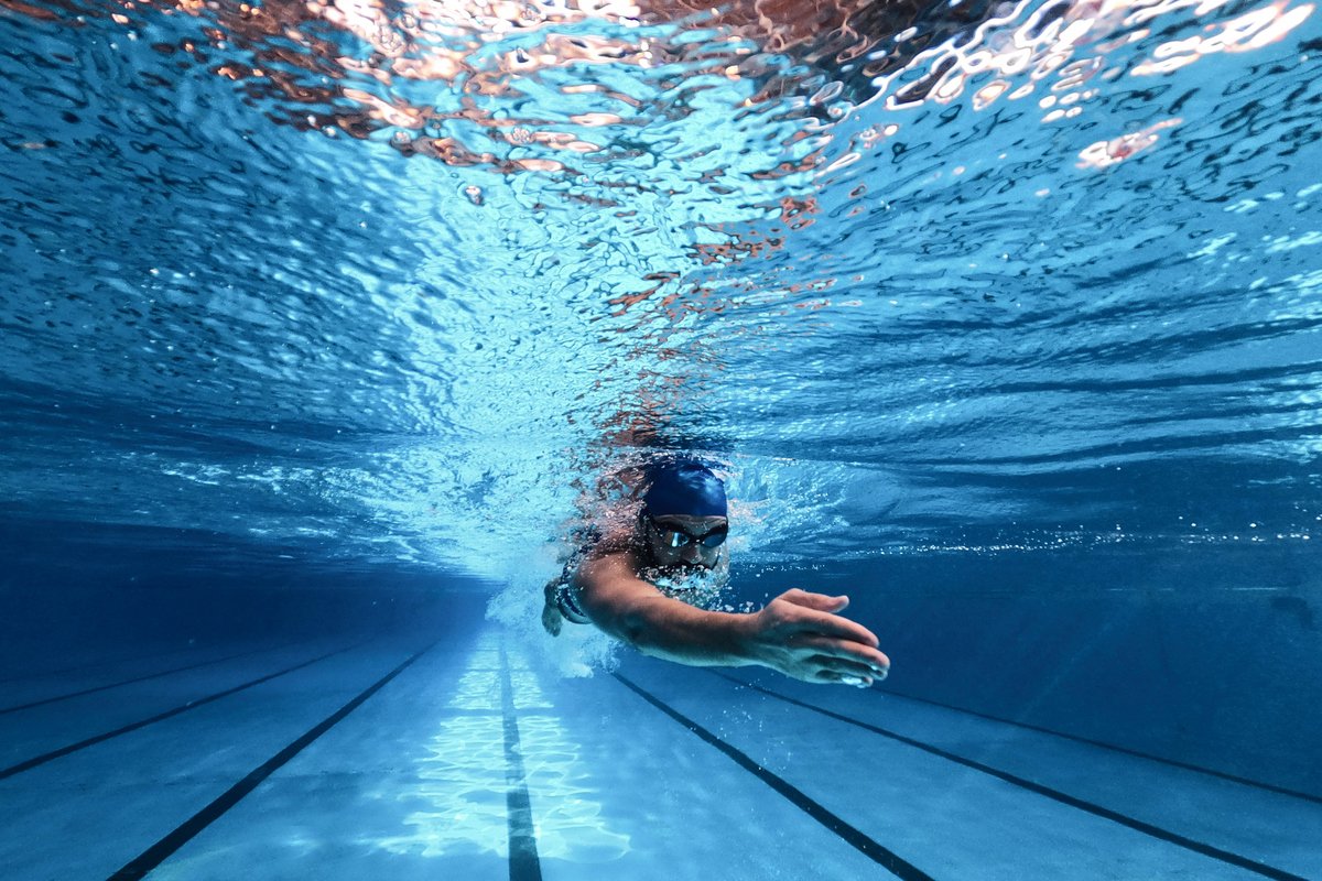 Swimmer in swimming pool