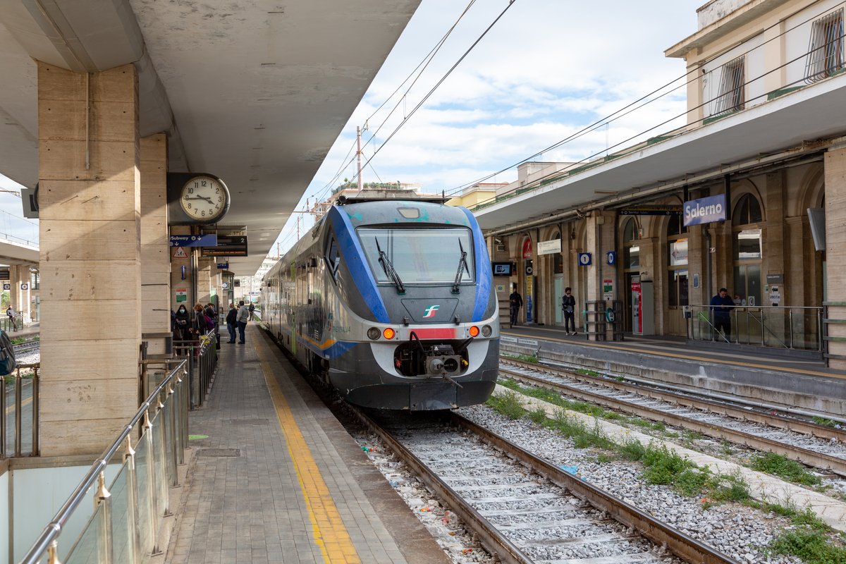 Railway station Salerno, Italy