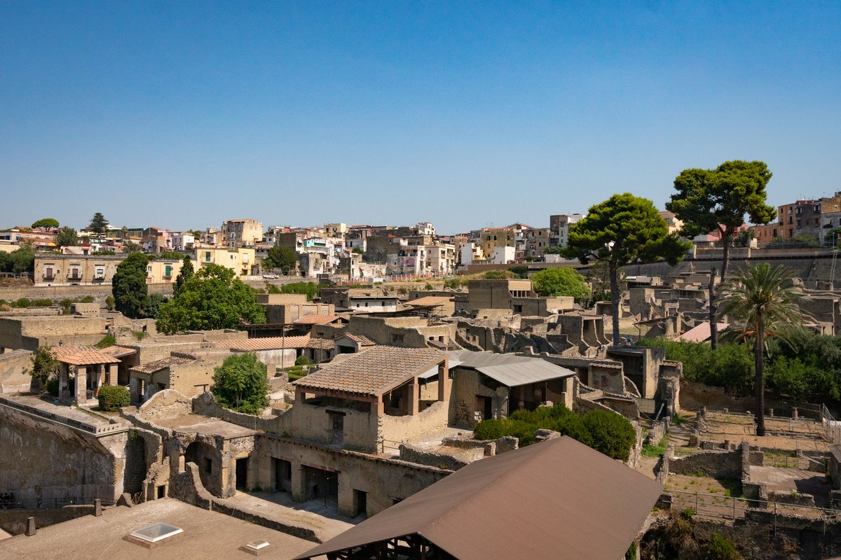 Panoramic view of Herculaneum ancient roman ruins
