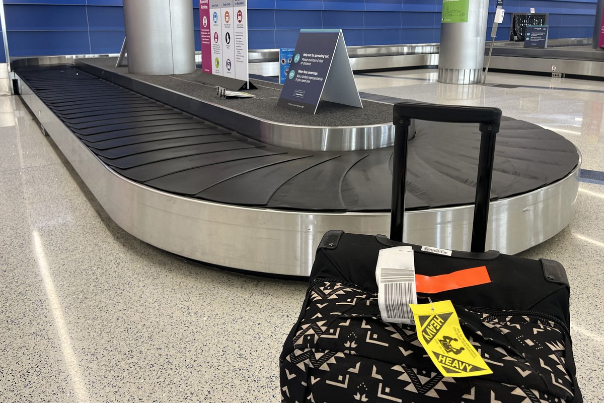 Baggage claim at the airport