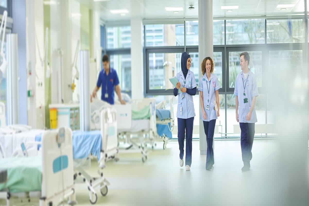 nursing students with ward matron