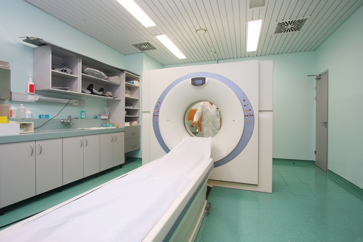 Modern CAT scan device in hospital